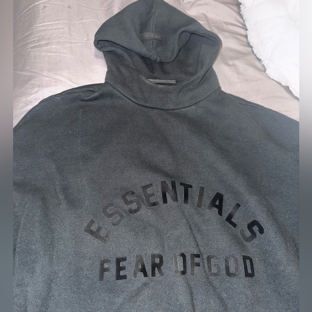 Fear of God Essentials Hoodie in Jet Black 2023